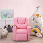 Pushback Kids Recliner Chair with Footrest & Cup Holders - Ultimate Comfort for Toddlers