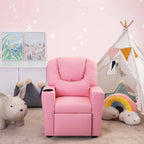 Pushback Kids Recliner Chair with Footrest & Cup Holders - Ultimate Comfort for Toddlers