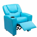 Pushback Kids Recliner Chair with Footrest & Cup Holders - Ultimate Comfort for Toddlers