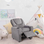 Pushback Kids Recliner Chair with Footrest & Cup Holders - Ultimate Comfort for Toddlers