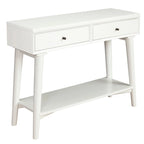Alpine Furniture Flynn Mid Century Modern Console Table with 2 Drawers