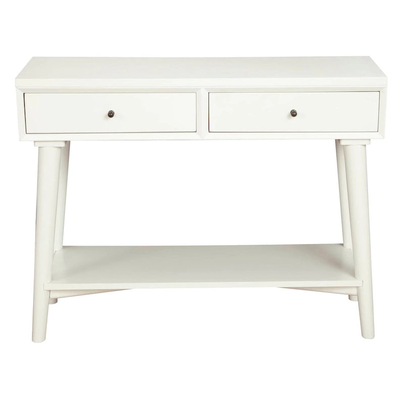 Alpine Furniture Flynn Mid Century Modern Console Table with 2 Drawers