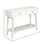 Alpine Furniture Flynn Mid Century Modern Console Table with 2 Drawers