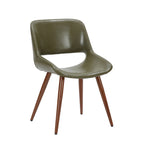 Carson Carrington Langa Faux Leather Mid-Century Dining Chair with Metal Legs