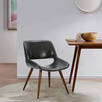 Carson Carrington Langa Faux Leather Mid-Century Dining Chair with Metal Legs
