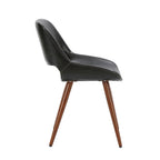 Carson Carrington Langa Faux Leather Mid-Century Dining Chair with Metal Legs