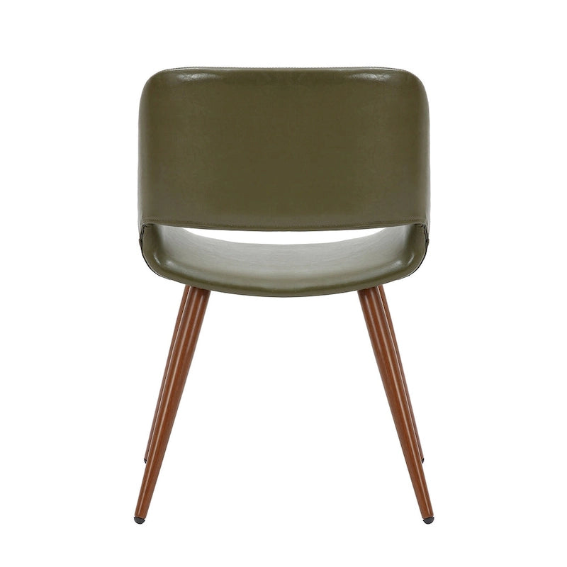 Carson Carrington Langa Faux Leather Mid-Century Dining Chair with Metal Legs