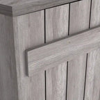 DH BASIC Farmhouse Plank-Style 28-Bottle 47-Inch Wine Cabinet Buffet by Denhour