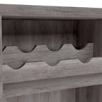 DH BASIC Farmhouse Plank-Style 28-Bottle 47-Inch Wine Cabinet Buffet by Denhour