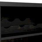 DH BASIC Farmhouse Plank-Style 28-Bottle 47-Inch Wine Cabinet Buffet by Denhour
