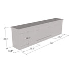Granero BL-EF Electric Fireplace 79  TV Stand