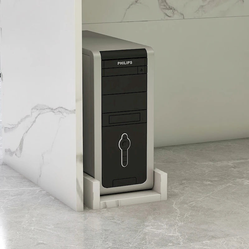 Timechee Reception Desk L-Shaped Counter Shelves Drawers Reception Table