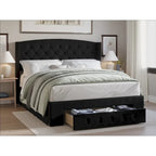 Fauna Tufted Upholstered Storage Panel Bed