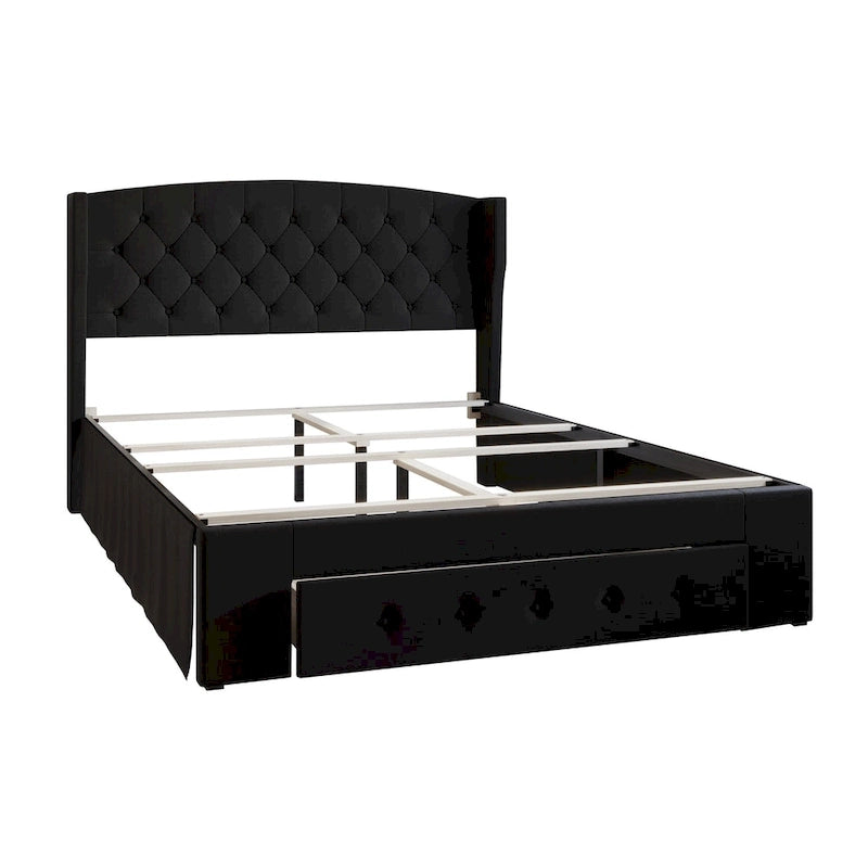 Fauna Tufted Upholstered Storage Panel Bed