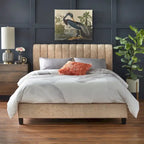 Lifestorey Teagan Queen Channel Upholstered Headboard