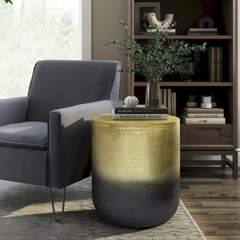 WYNDENHALL Kacy Boho 19 inch Wide Metal Metal Side Table, Fully Assembled