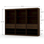Mulberry 2.0 Modern 3 Sectional 6 Drawer Wardrobe Closet Set of 3