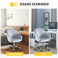 Modern Velvet Office Leisure Chair with Adjustable Height and Casters