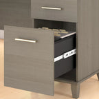 Bush Furniture Somerset 60W L Shaped Desk with Storage Hutch
