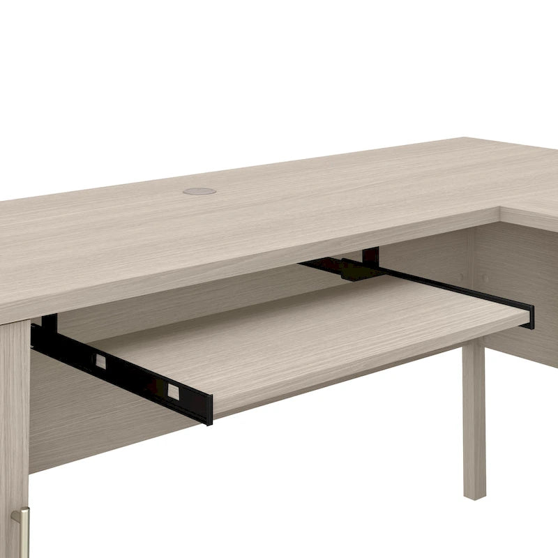 Bush Furniture Somerset 60W L Shaped Desk with Storage Hutch