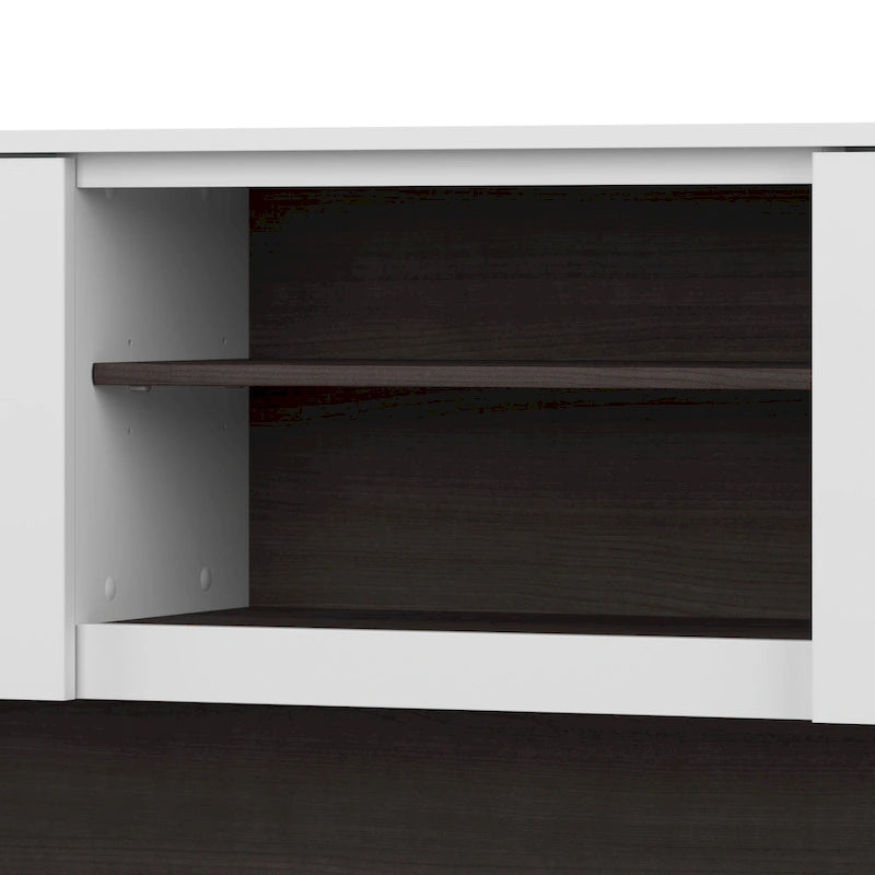 Bush Furniture Somerset 60W L Shaped Desk with Storage Hutch