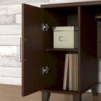 Bush Furniture Somerset 60W L Shaped Desk with Storage Hutch