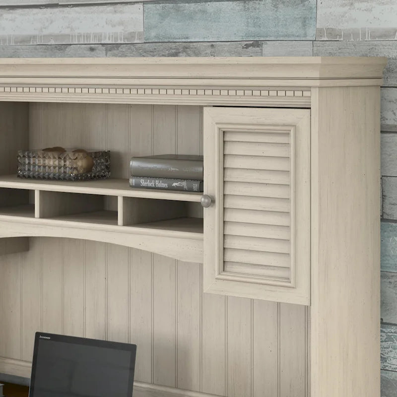 Fairview 60W L Shaped Desk with Hutch and Bookcase by Bush Furniture