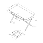 Monarch Specialties 48  Desk with Drawers and Open Shelf
