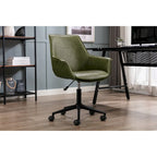 Porthos Home Jamar PU Leather Office Chair with Metal Roller Base