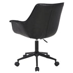 Porthos Home Jamar PU Leather Office Chair with Metal Roller Base