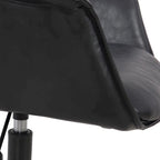 Porthos Home Jamar PU Leather Office Chair with Metal Roller Base