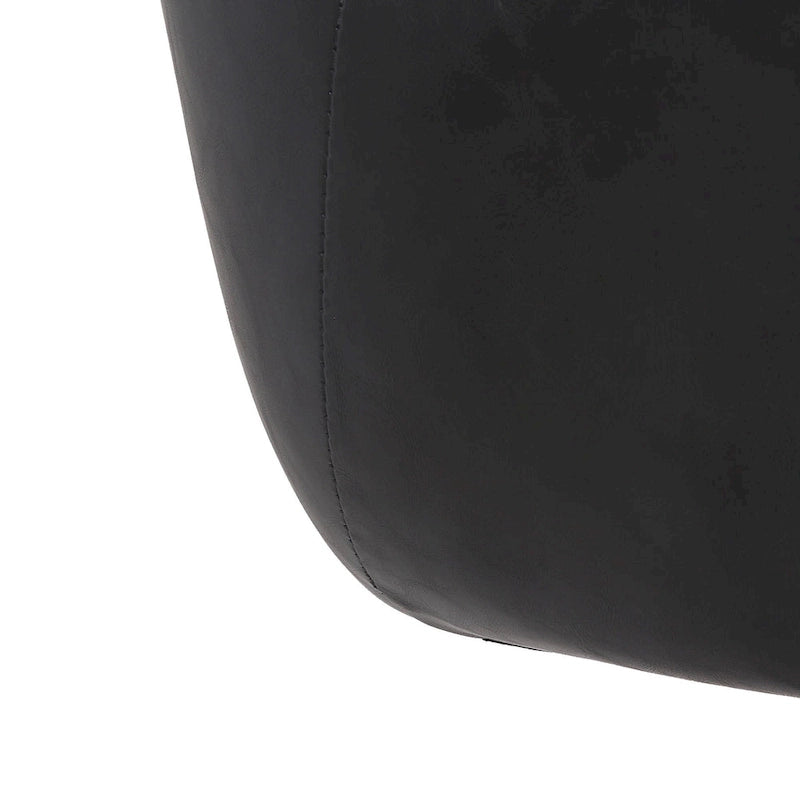 Porthos Home Jamar PU Leather Office Chair with Metal Roller Base