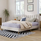 Full Upholstered Platform Bed Frame