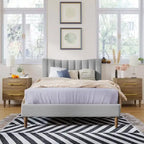 Full Upholstered Platform Bed Frame