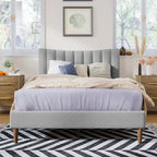 Full Upholstered Platform Bed Frame