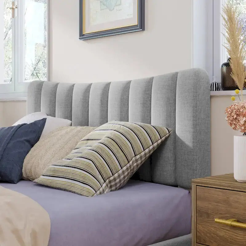Full Upholstered Platform Bed Frame