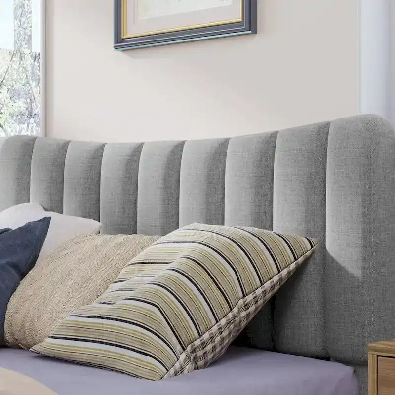 Full Upholstered Platform Bed Frame