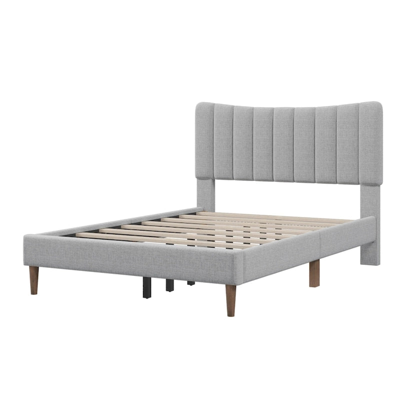 Full Upholstered Platform Bed Frame