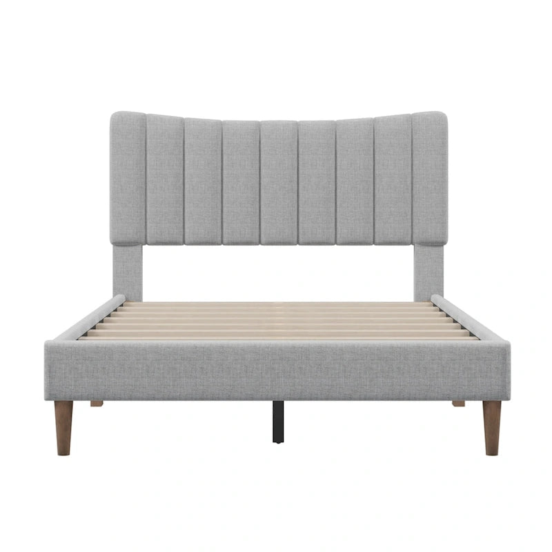 Full Upholstered Platform Bed Frame