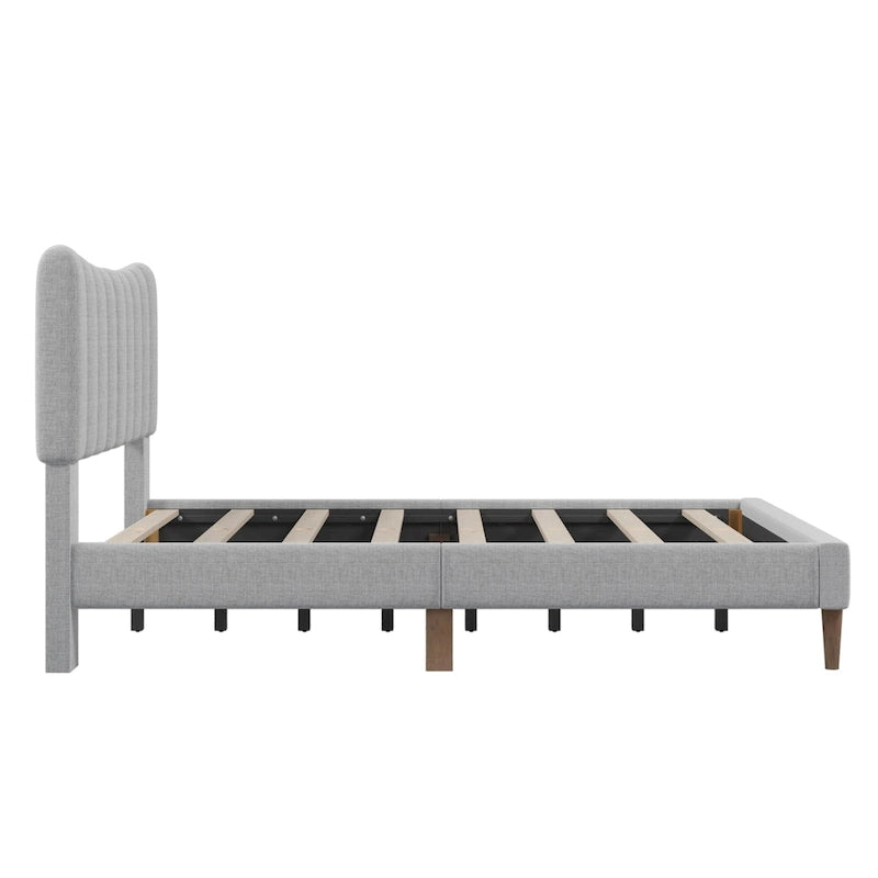 Full Upholstered Platform Bed Frame