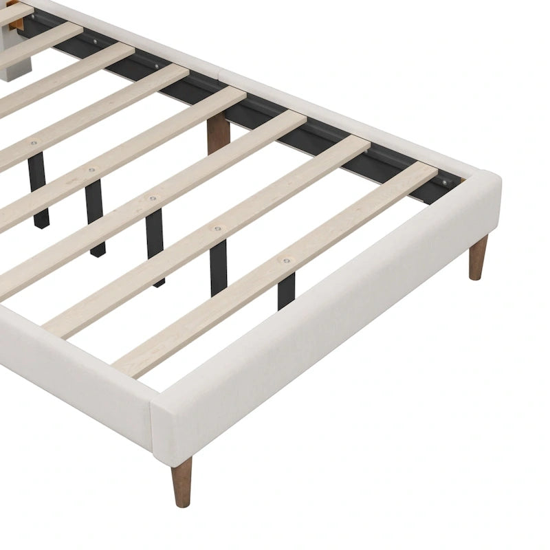 Full Upholstered Platform Bed Frame