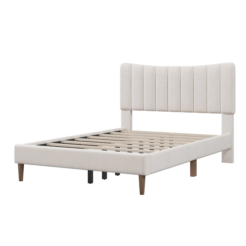 Full Upholstered Platform Bed Frame