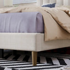 Full Upholstered Platform Bed Frame