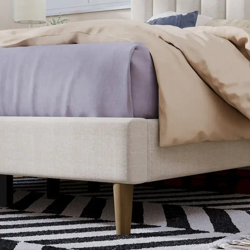 Full Upholstered Platform Bed Frame