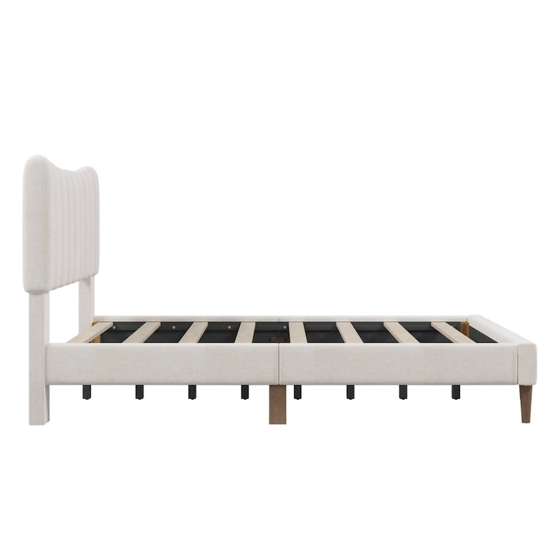 Full Upholstered Platform Bed Frame