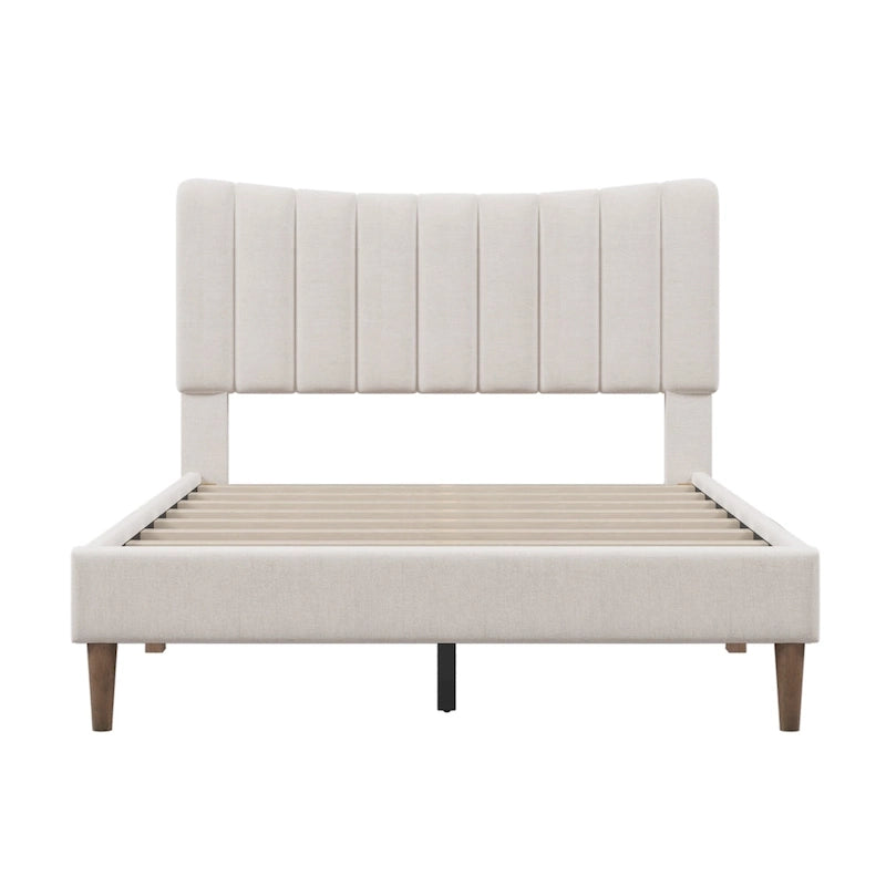 Full Upholstered Platform Bed Frame