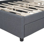 Upholstered Platform Bed with 2 Drawers and 1 Twin XL Trundle