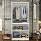 Modular Mirror Wardrobe White Bedroom Cabinet Storage Cabinet Armoire