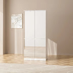 Modular Mirror Wardrobe White Bedroom Cabinet Storage Cabinet Armoire