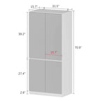 Modular Mirror Wardrobe White Bedroom Cabinet Storage Cabinet Armoire